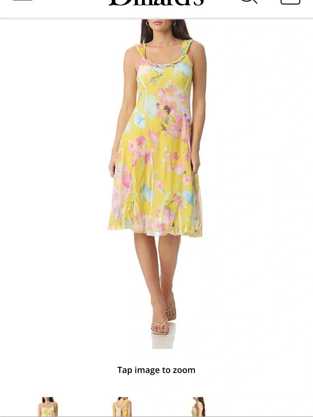 Komarov Black Floral Spaghetti-Strap Dress